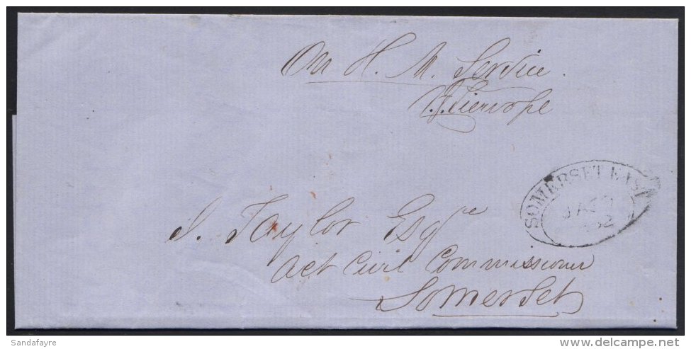 COGH 1862 (29 Jan) Cover From Pearston To Somerset East, With Dated Oval Handstamp In Red, And Arrival Oval Cancel... - Sin Clasificación