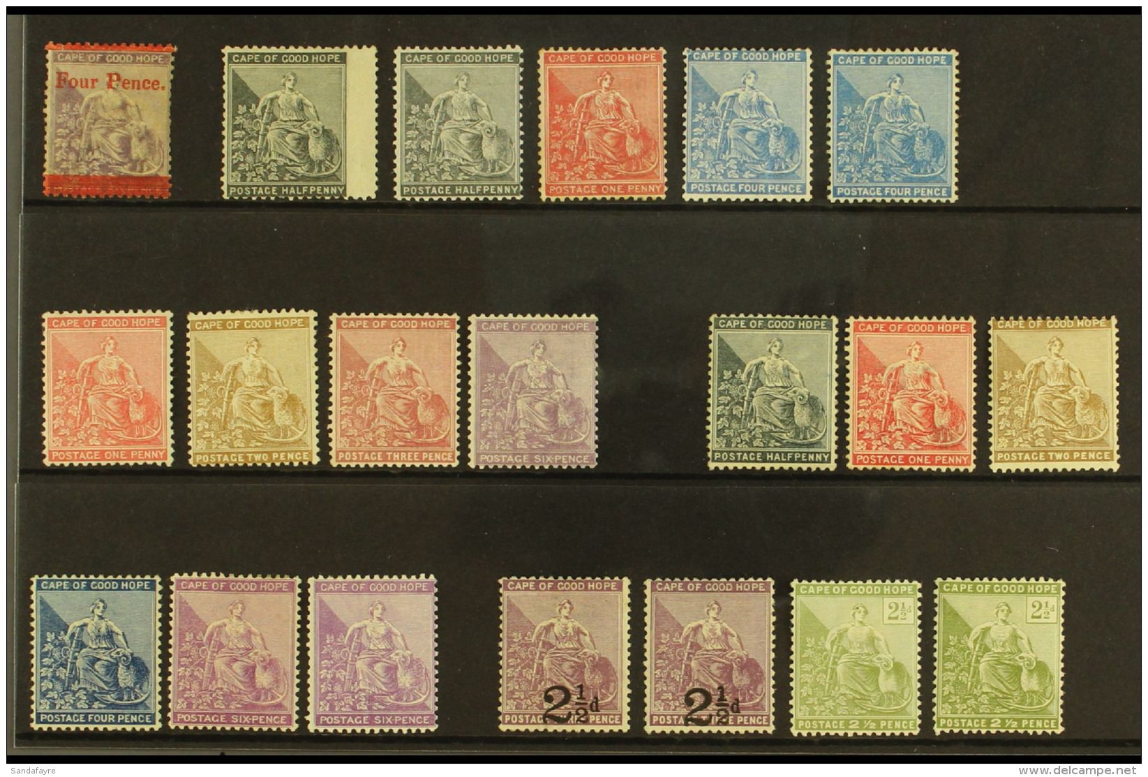 CAPE OF GOOD HOPE 1868-1892 MINT COLLECTION With Many Listed Shades, Neatly Presented On A Stock Card. Includes... - Ohne Zuordnung