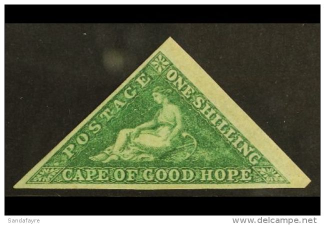 CAPE OF GOOD HOPE 1855 1s Deep Dark Green, SG 8b, Superb Mint Og. Beautiful Stamp With Large To Huge Margins And... - Ohne Zuordnung