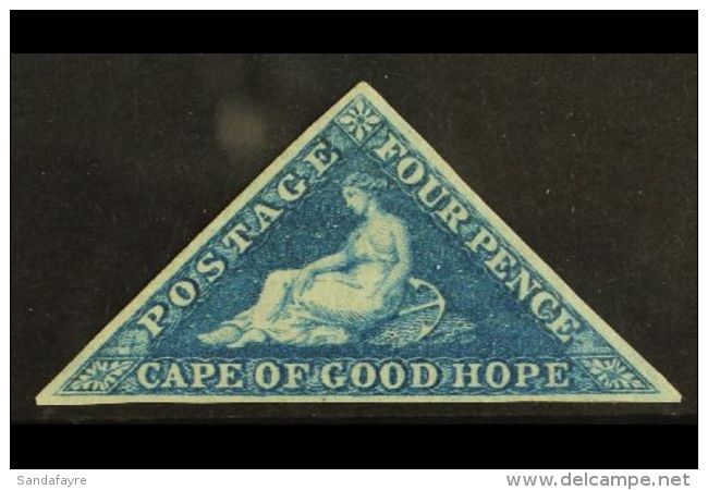 CAPE OF GOOD HOPE 1855 4d Deep Blue On White Paper, SG 6, Superb Mint No Gum. Lovely Stamp With Large Even Margins... - Ohne Zuordnung