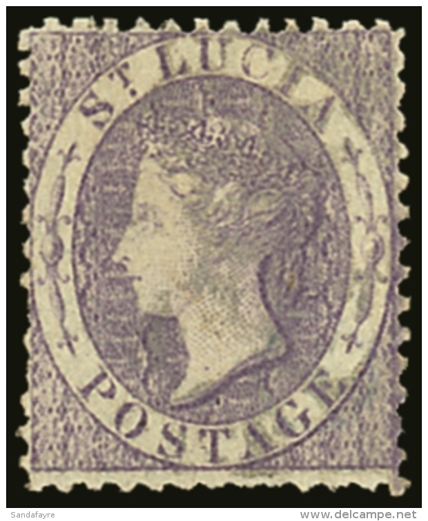 1864 (6d) Mauve, Perf 12&frac12;, SG 13a, Fine And Fresh Mint. For More Images, Please Visit... - St.Lucia (...-1978)