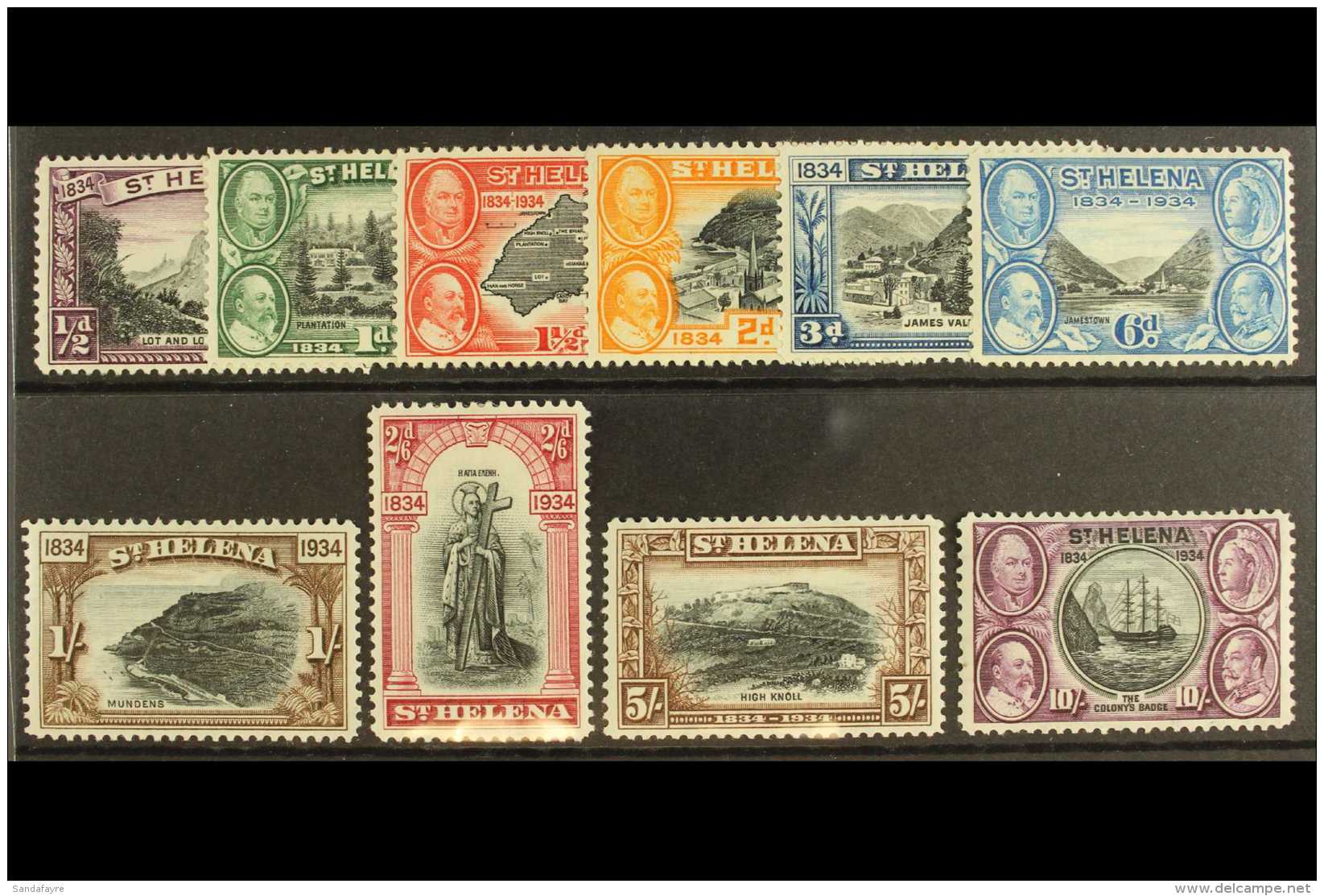 1934 Centenary Set Complete, SG 114/23, Very Fine Mint (10 Stamps) For More Images, Please Visit... - Isla Sta Helena