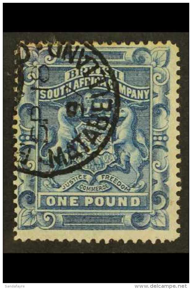 1892-93 &pound;1 Deep Blue, SG 10, Fine Used. For More Images, Please Visit... - Other & Unclassified
