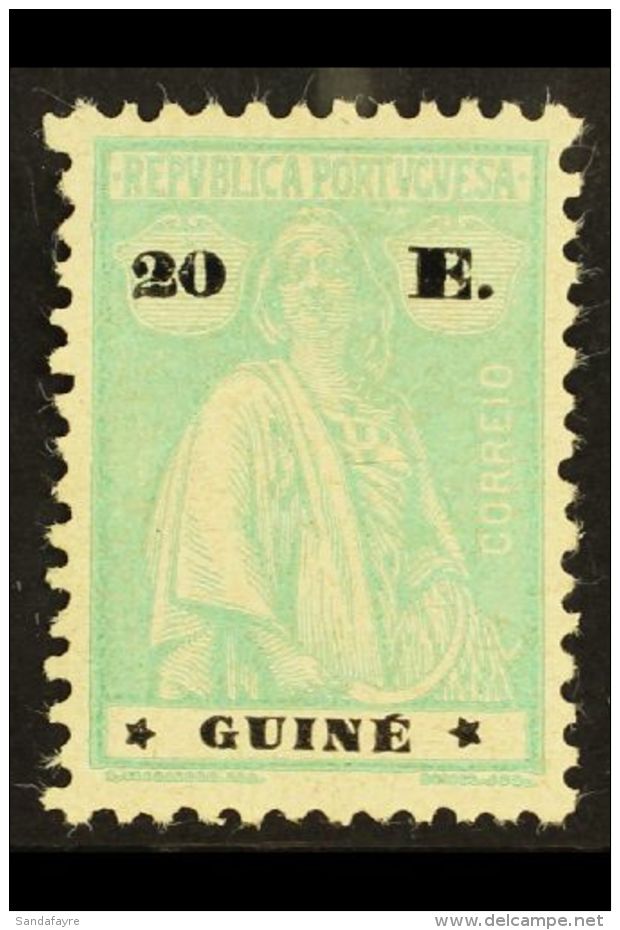 GUINEA 1919-26 20E Pale Emerald-green Ceres (SG 240, Afinsa 200 III-IV), Fine Mint Part Gum, Fresh. For More... - Altri & Non Classificati