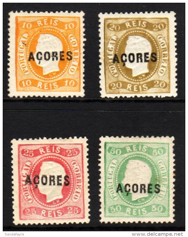 AZORES 1868-70  King Luis Group 10r (singed Diena), 20r, 25r &amp; 50r, Afinsa 9/11,  Fresh Mint With Bright... - Other & Unclassified