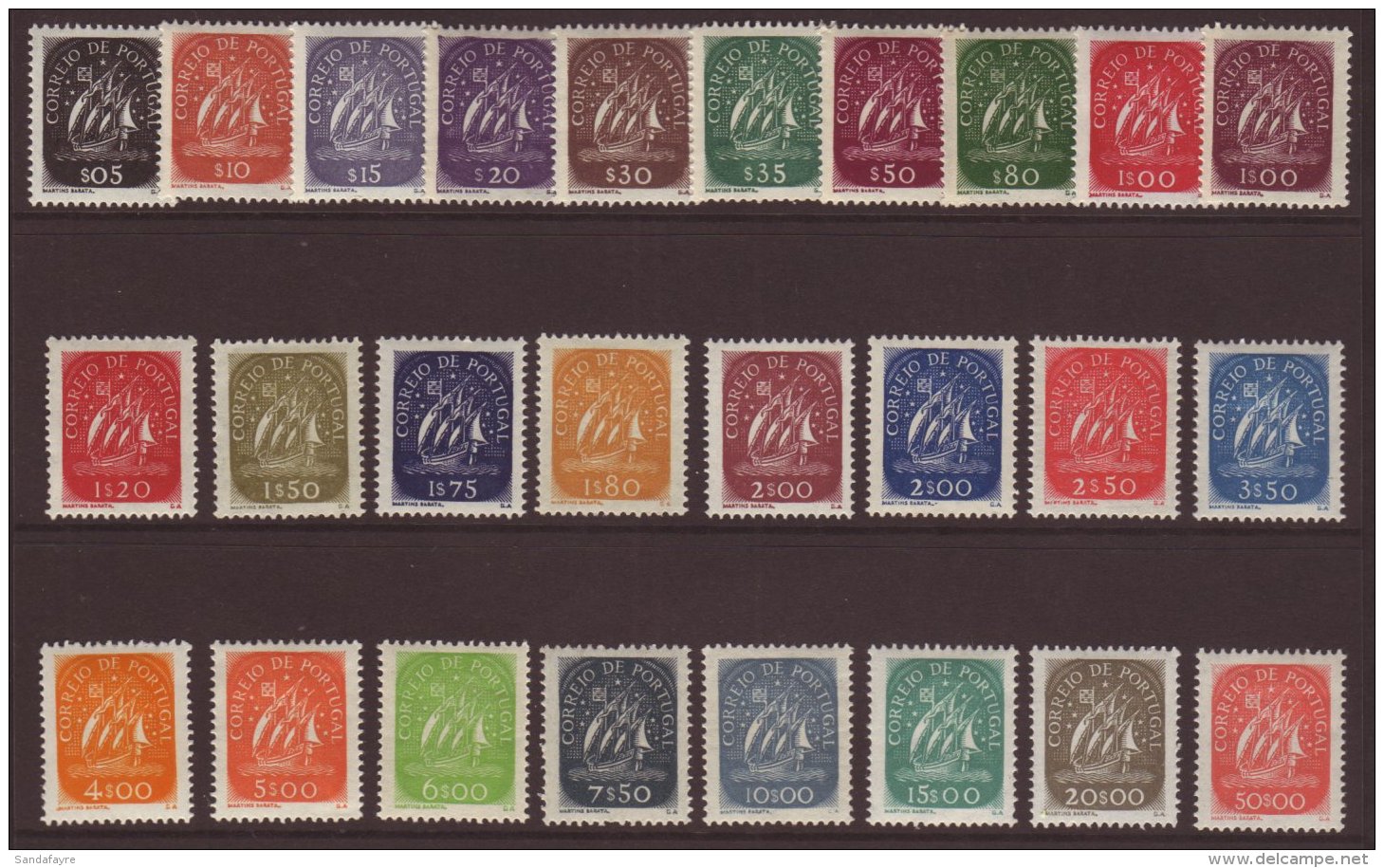 1943-49 Caravel Complete Set, SG 942/58, Michel 646/62, 725/29 &amp; 744/47, Very Fine Mint, Fresh &amp;... - Altri & Non Classificati