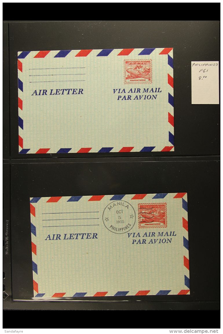 AEROGRAMME COLLECTION 1947-1998. An Attractive Collection Of Air Letters &amp; Aerogramme With A Used &amp; Unused... - Filippine