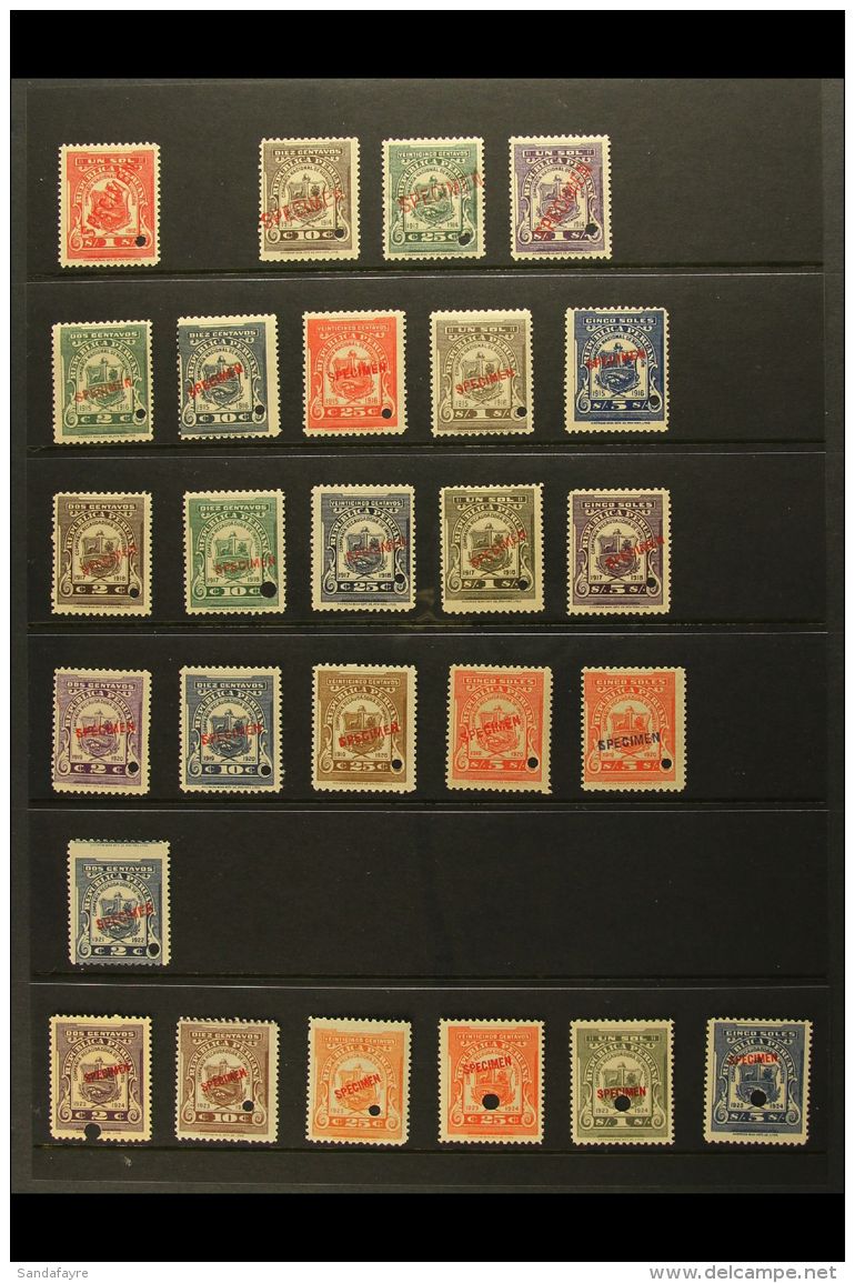 REVENUE STAMPS - "SPECIMEN" COLLECTION A Beautiful All Different Collection From The American Bank Note Company... - Peru