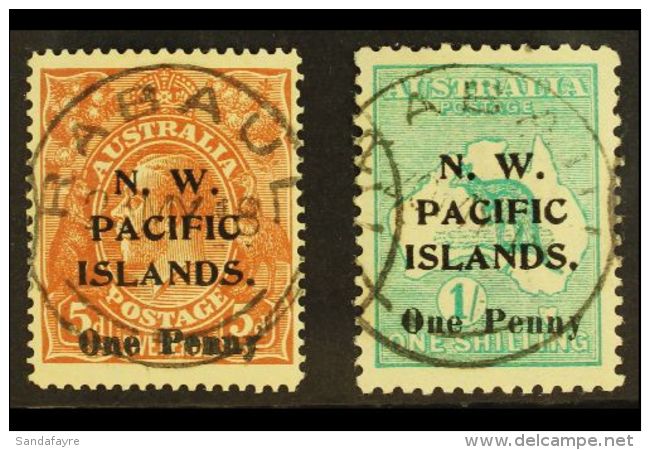 NWPI 1918 Surcharges Complete Set, SG 100/01, Very Fine Used With 'socked On The Nose' Rabaul Cds's. Fresh &amp;... - Papua Nuova Guinea