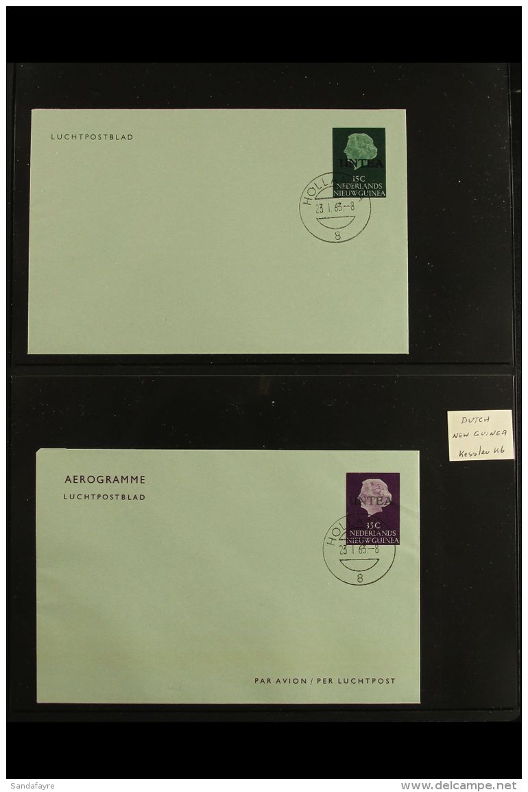 NETHERLAND INDIES - WEST NEW GUINEA 1962 15c Green &amp; 35c Violet Air Letters Opt'd "UNTEA", Kessler K5/6, Very... - Andere & Zonder Classificatie