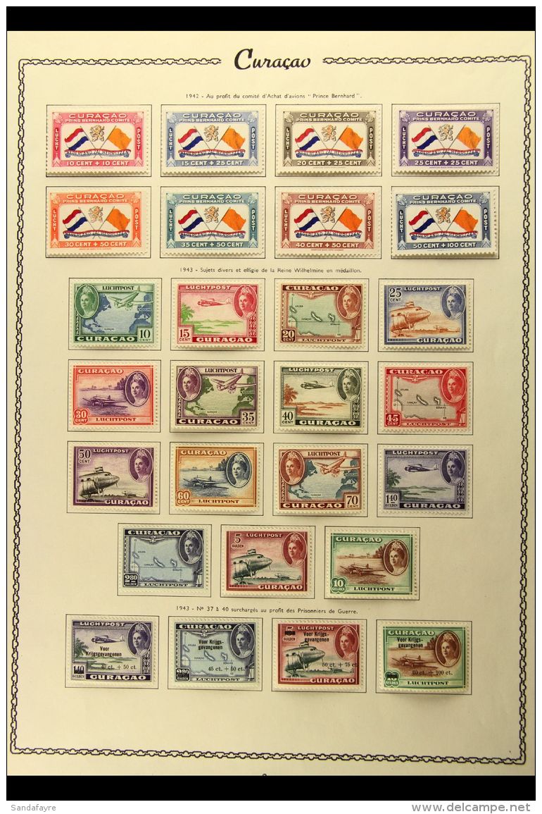 CURACAO 1929-46 FINE MINT AIR POST STAMPS. A Complete Collection For The Period On Printed Album Pages, NVPH... - Andere & Zonder Classificatie