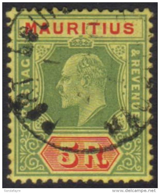 1910 5r Green And Red On Yellow, SG 194, Very Fine Used. For More Images, Please Visit... - Mauricio (...-1967)