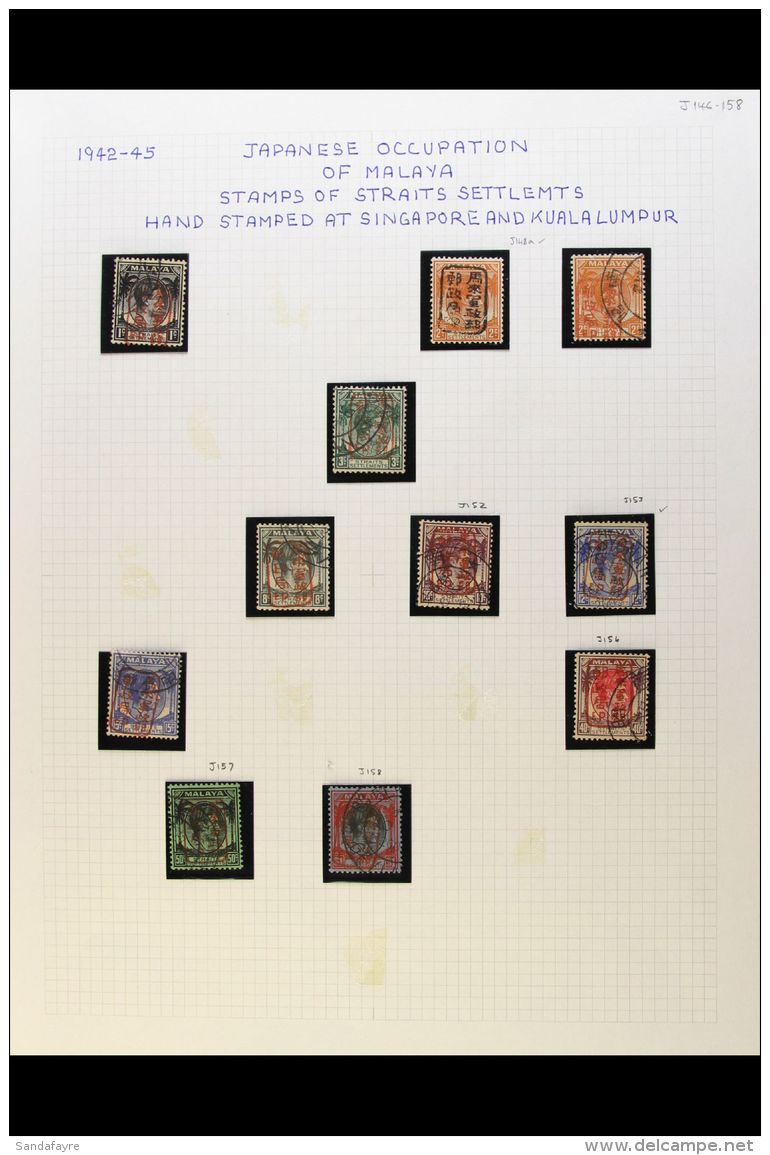 GENERAL ISSUES - TYPE ONE OVERPRINTS 1942 (3 April) Mint And Used Collection Of Type 1 Overprints On Stamps Of... - Otros & Sin Clasificación