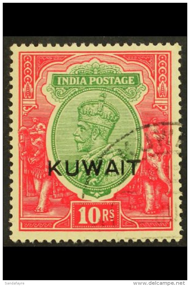 1923-24 10r Green And Scarlet, SG 15, Very Fine Used With Donaldson Type 7 REG. Cancellation. For More Images,... - Kuwait