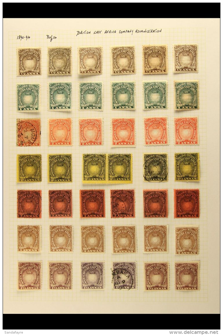 1890-1952 MINT &amp; USED COLLECTION On Leaves, Inc 1890-95 Most Mint/unused Vals To 4r And Used Vals To 3r, 4r... - Vide