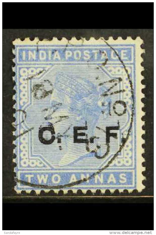 CHINA EXPEDITIONARY FORCE 1900 2a Pale Blue With "C.E.F." OPT DOUBLE, ONE ALBINO, SG C4 Variety, Very Fine Used... - Altri & Non Classificati