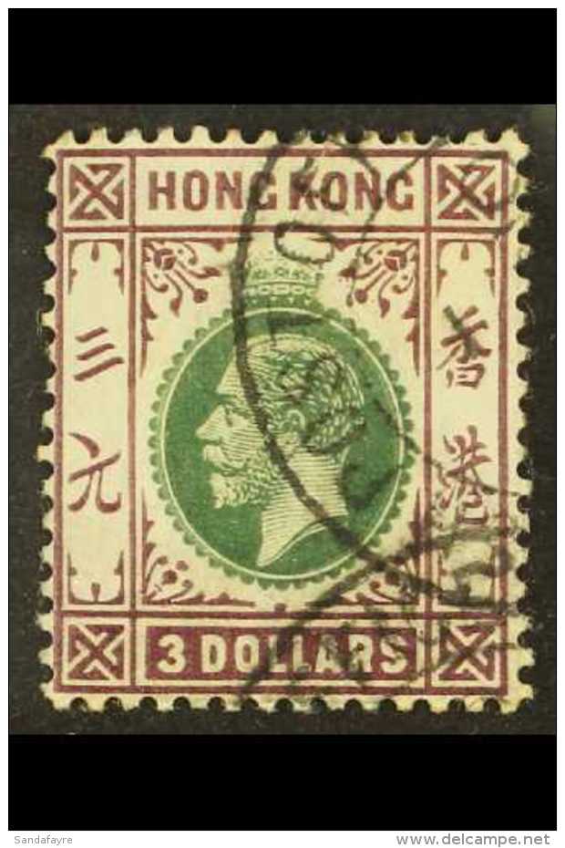 1912-21 $3 Green And Purple, SG 114, Fine Used With Good Colour. For More Images, Please Visit... - Otros & Sin Clasificación