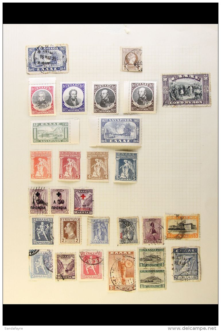 1889-1945 OLD TIME COLLECTION On Leaves, Mint Or Used, Inc 1927-28 Navarino Set Mint, South Albania 1940 Opt Set... - Other & Unclassified