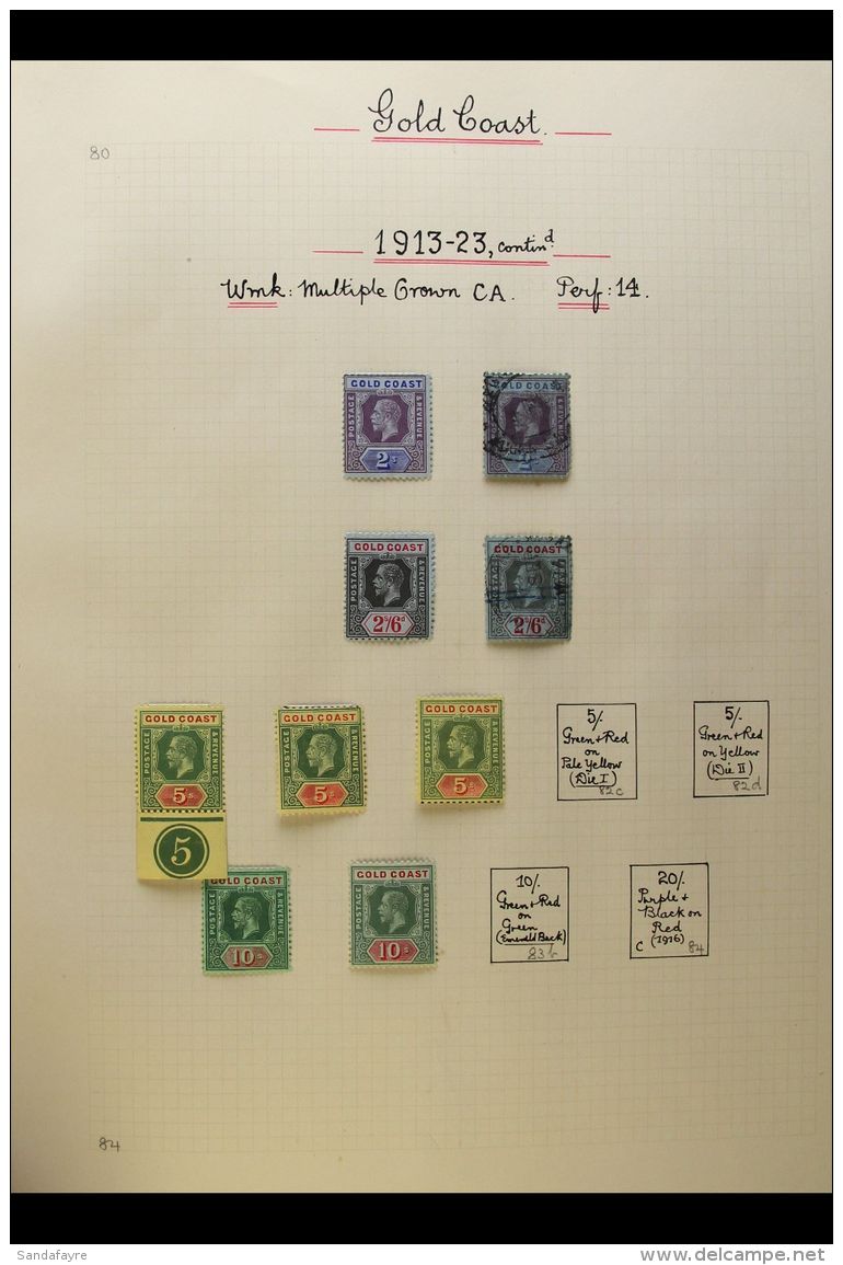 1876-1966 INTERESTING MINT &amp; USED COLLECTION Presented Neatly In A Spring Back Album With Paper (back) Types,... - Goldküste (...-1957)