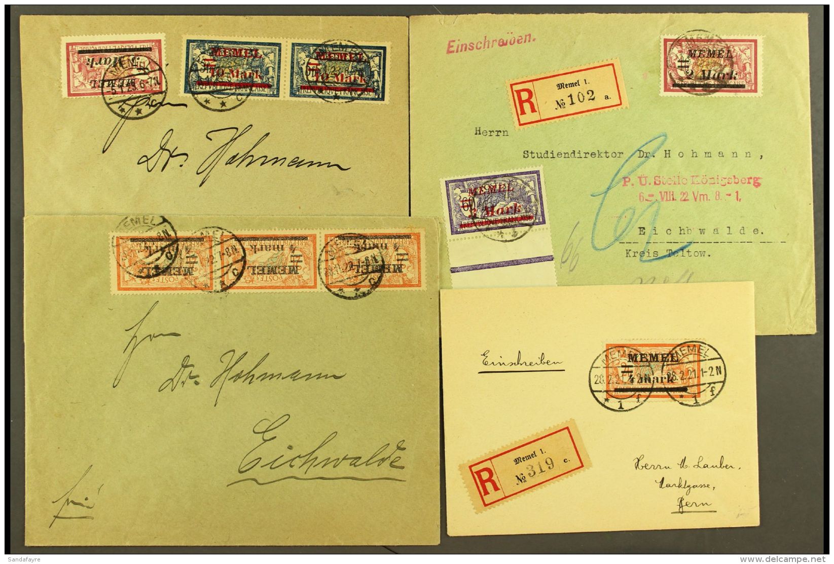 1921-1923 COVERS. An Interesting Group Of Covers Mostly Addressed To Germany, Inc Two Registered - One Addressed... - Sonstige & Ohne Zuordnung