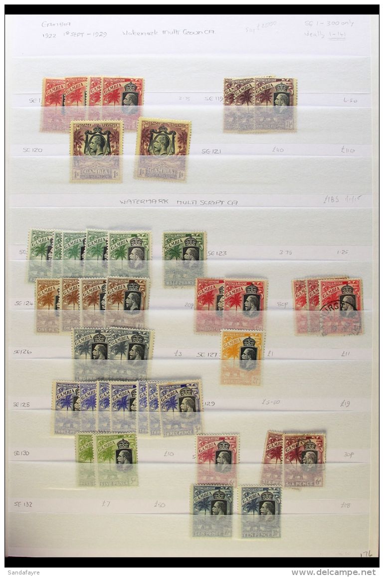 1922-1982 ATTRACTIVE RANGE IN STOCKBOOK Mint And Used (mainly Mint), Duplication And Some Faults, But Mainly Fine... - Gambia (...-1964)