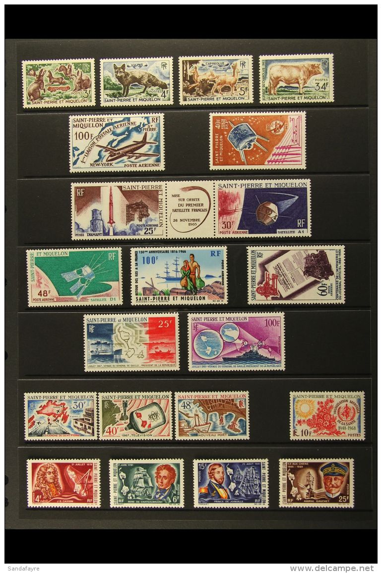 SAINT-PIERRE ET MIQUELON 1964-69 NEVER HINGED MINT COLLECTION. Neatly Presented On Stock Pages, A Complete Run... - Otros & Sin Clasificación