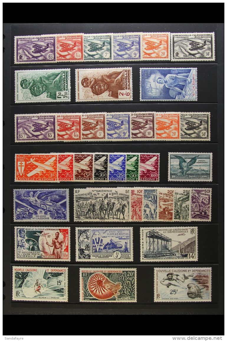 NEW CALEDONIA 1938-79 FINE MINT AIR POST COLLECTION Presented On Stock Pages, Never Hinged From 1972-1979. Lovely... - Otros & Sin Clasificación