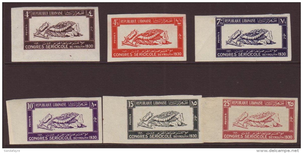 GRAND LIBAN 1930 Silk Conference Set Yvert 122/27 IMPERF, Fine Never Hinged Mint. (6 Stamps) For More Images,... - Other & Unclassified