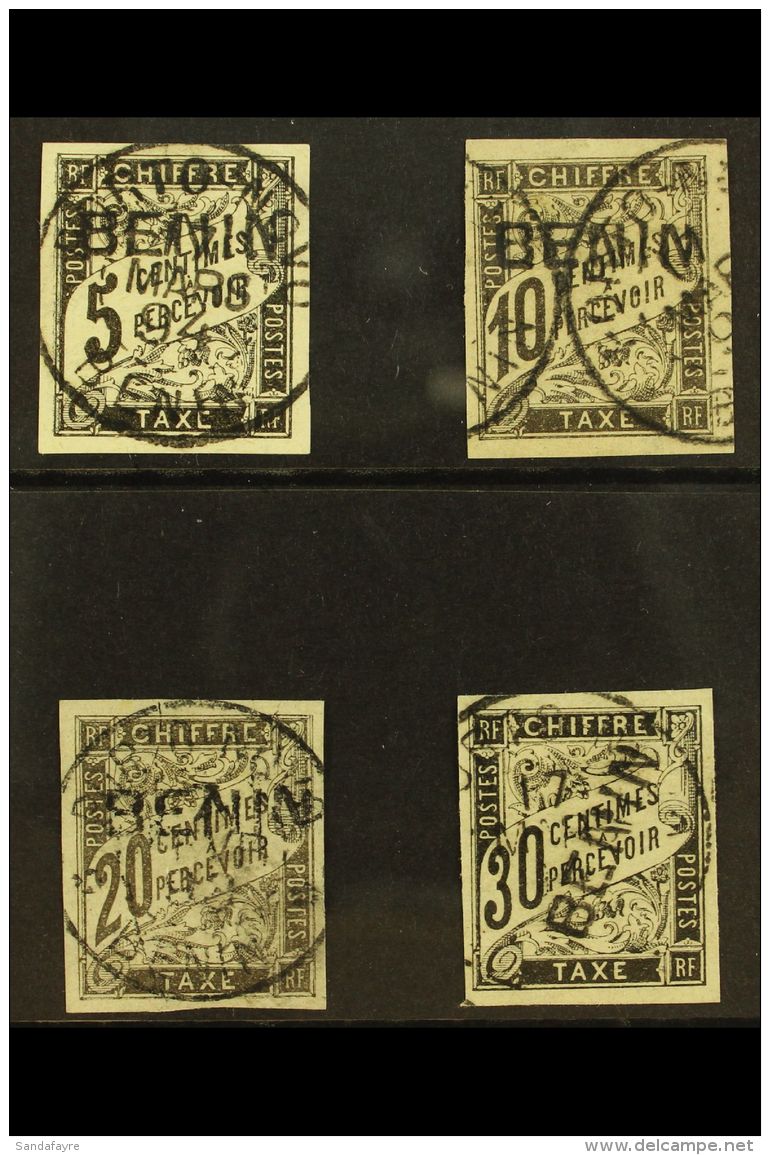 BENIN POSTAGE DUE 1894 Imperf Complete Set (Yvert 1/4, SG D46/49), Very Fine Used. (4 Stamps) For More Images,... - Altri & Non Classificati
