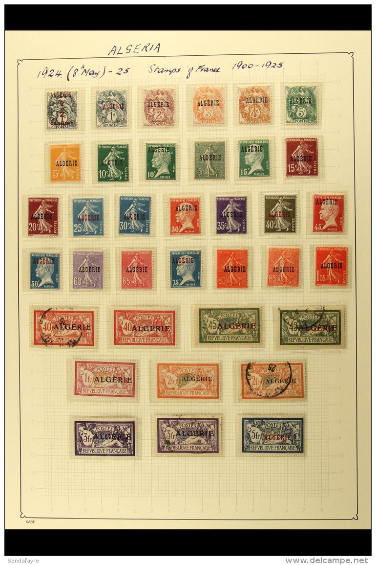 ALGERIA 1924-1954 MINT &amp; USED COLLECTION In Hingeless Mounts On Leaves, Mint Or Used All Different Stamps, Inc... - Other & Unclassified