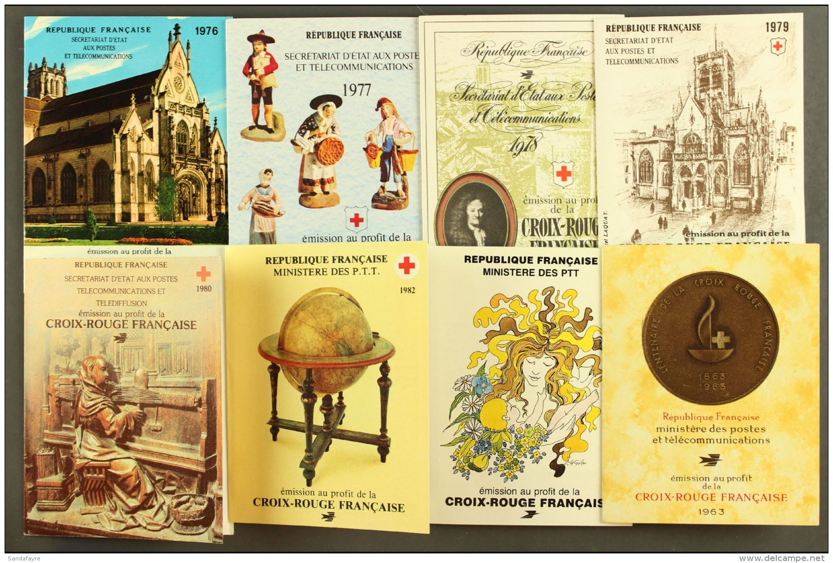 RED CROSS BOOKLETS 1963-1986 COMPLETE COLLECTION Of All Different Superb Cds Used Complete Red Cross Booklets,... - Otros & Sin Clasificación