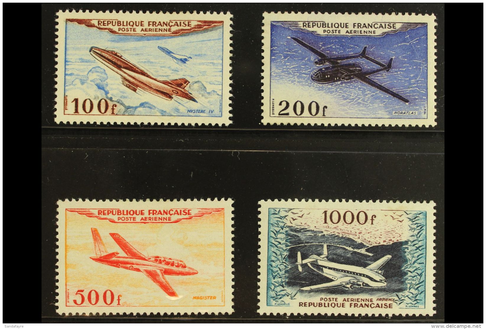 1954 Air Aircraft Complete Set (Yvert 30/33, SG 1194/97), Fine Mint, Very Fresh. For More Images, Please Visit... - Otros & Sin Clasificación