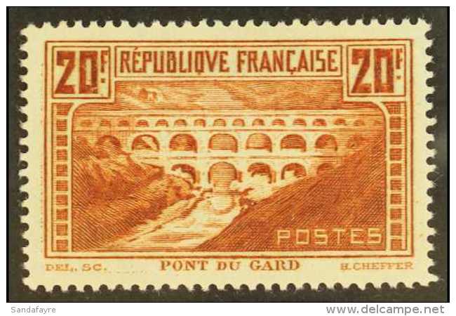 1929-31 20f Chaudron "Pont Du Gard" Type IIB, Yvert 262, Fine Mint. For More Images, Please Visit... - Altri & Non Classificati