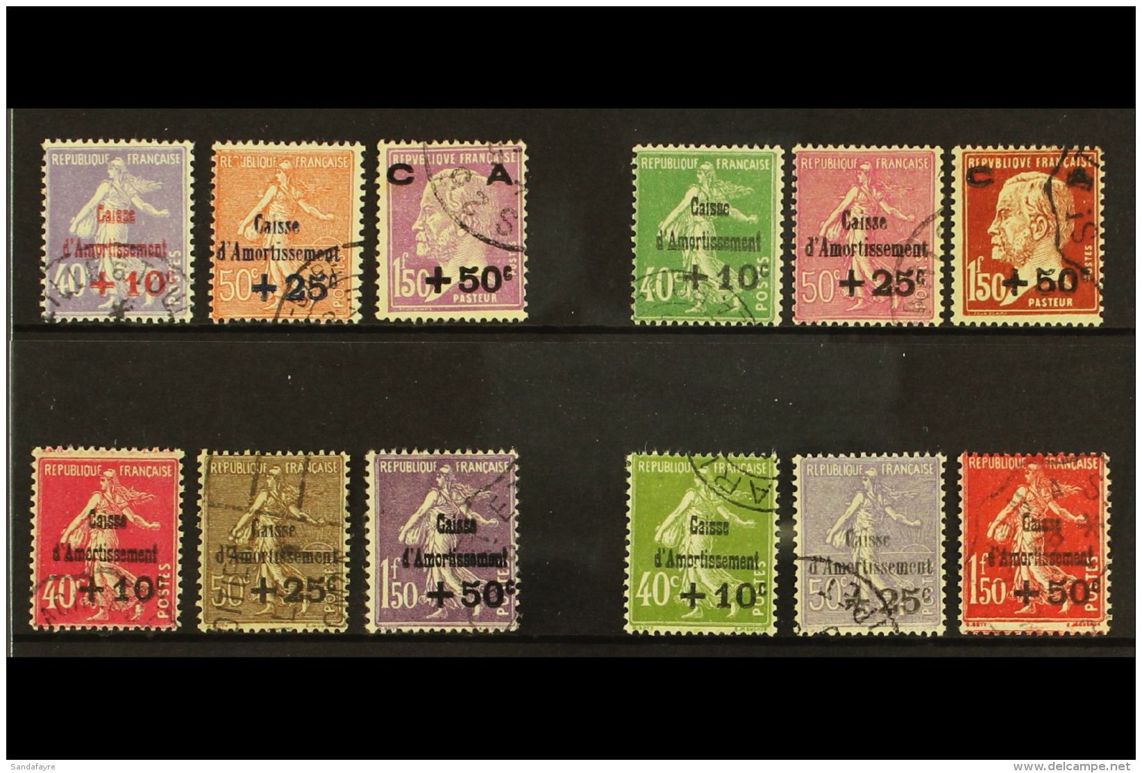 1928-31 SINKING FUND OPT'D SETS A Fine Used Group That Includes The 1928 Set (Yv 249/51, SG 466/68), 1929 Set (Yv... - Otros & Sin Clasificación