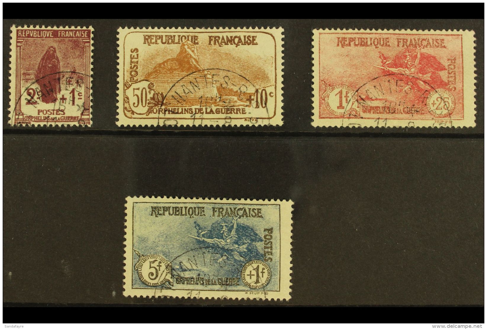 1926-27 War Orphans' Fund Complete Set (Yvert 229/32, SG 450/53), Very Fine Cds Used, Very Fresh. (4 Stamps) For... - Altri & Non Classificati