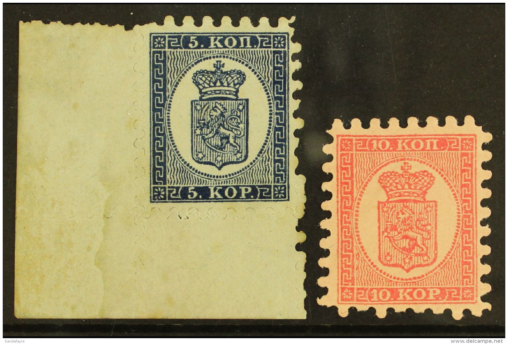 1893 OFFICIAL REPRINTS Of The 1860-65 5k Blue, Michel 3Na/4Na, Unused Corner Marginal With Full Roulettes, Plus... - Otros & Sin Clasificación