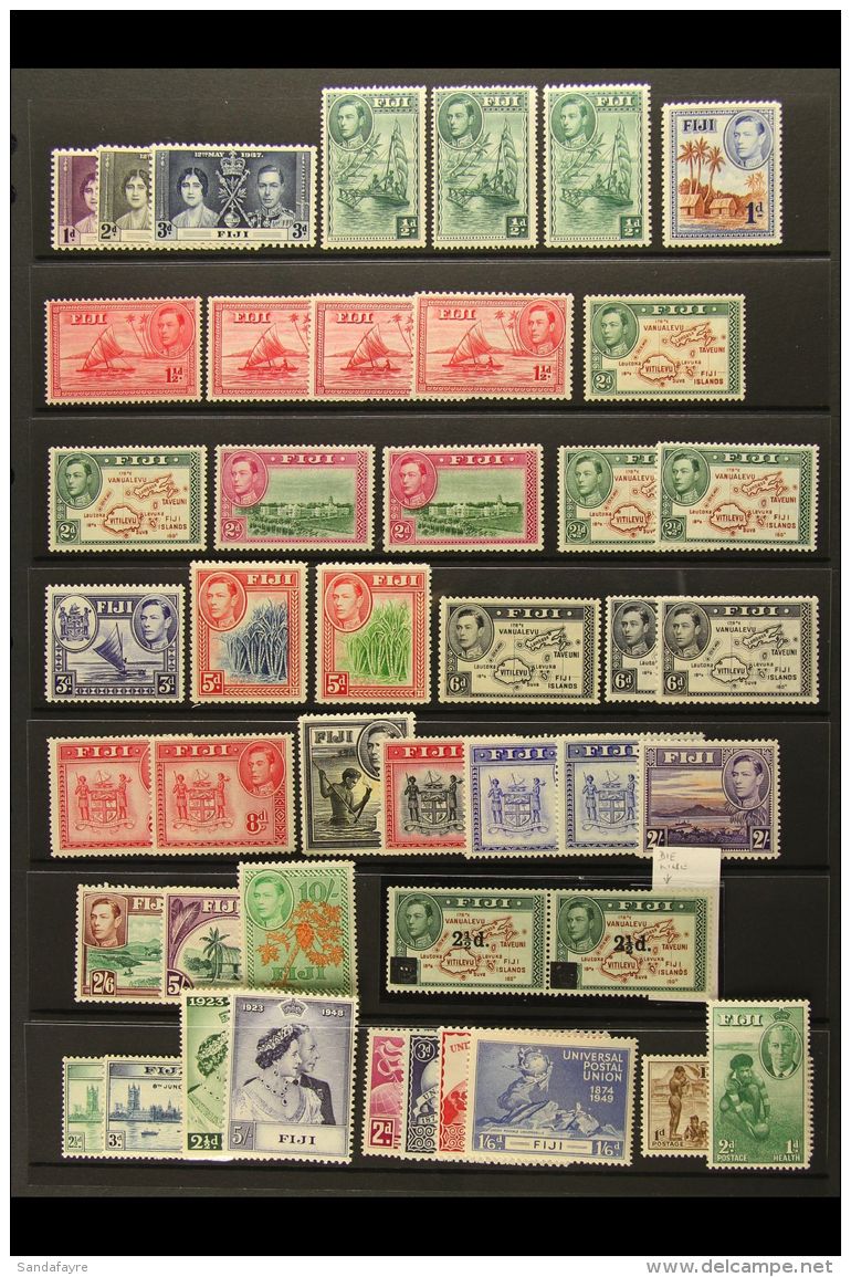 1937-55 VERY FINE MINT COLLECTION All Different With Much That Is Never Hinged, Includes 1938-55 Definitives To... - Fidji (...-1970)