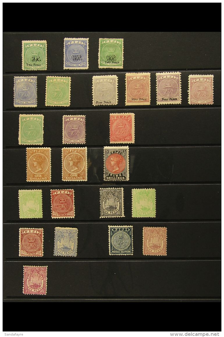 1876-1902 ATTRACTIVE MINT COLLECTION With 1876-77 Wove Paper 2d On 3d And Laid Paper 1d And 2d On 3d; 1878-99... - Fiji (...-1970)