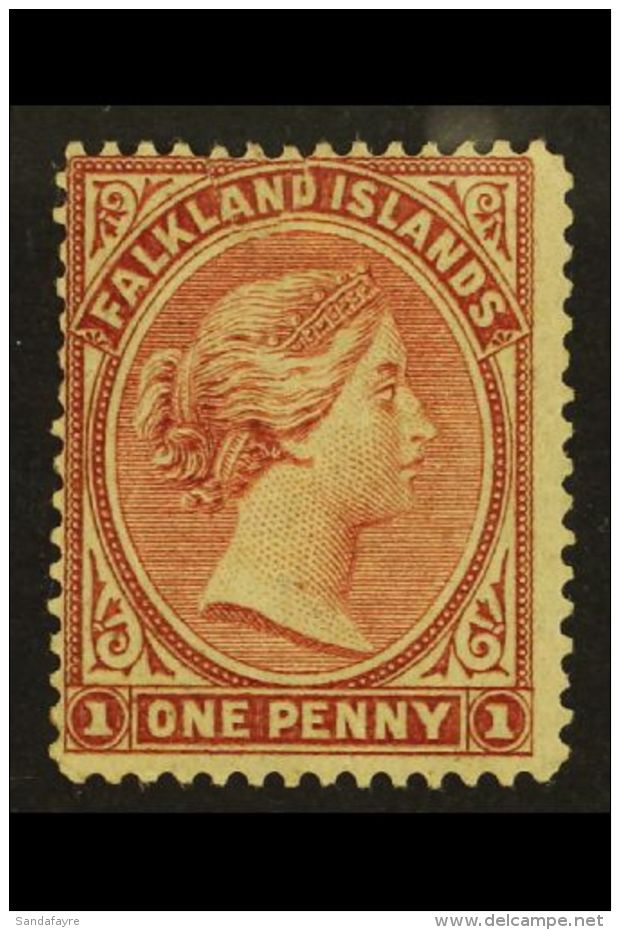 1878-79 1d Claret, No Watermark, SG 1, Mint, Small Enclosed Tear At Top. For More Images, Please Visit... - Falkland