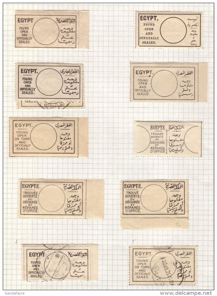 RE - SEALING LABEL COLLECTION Circa 1910-40. ALL DIFFERENT Mint &amp; Used Resealing Labels In English Or French.... - Altri & Non Classificati