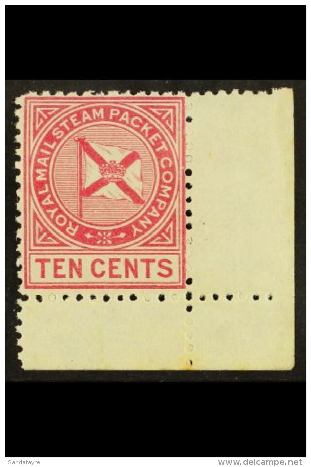 ROYAL MAIL STEAM PACKET COMPANY 1875 10c Carmine-rose Ship Letter Stamp, Never Hinged Mint With Lovely Fresh... - Dänisch-Westindien