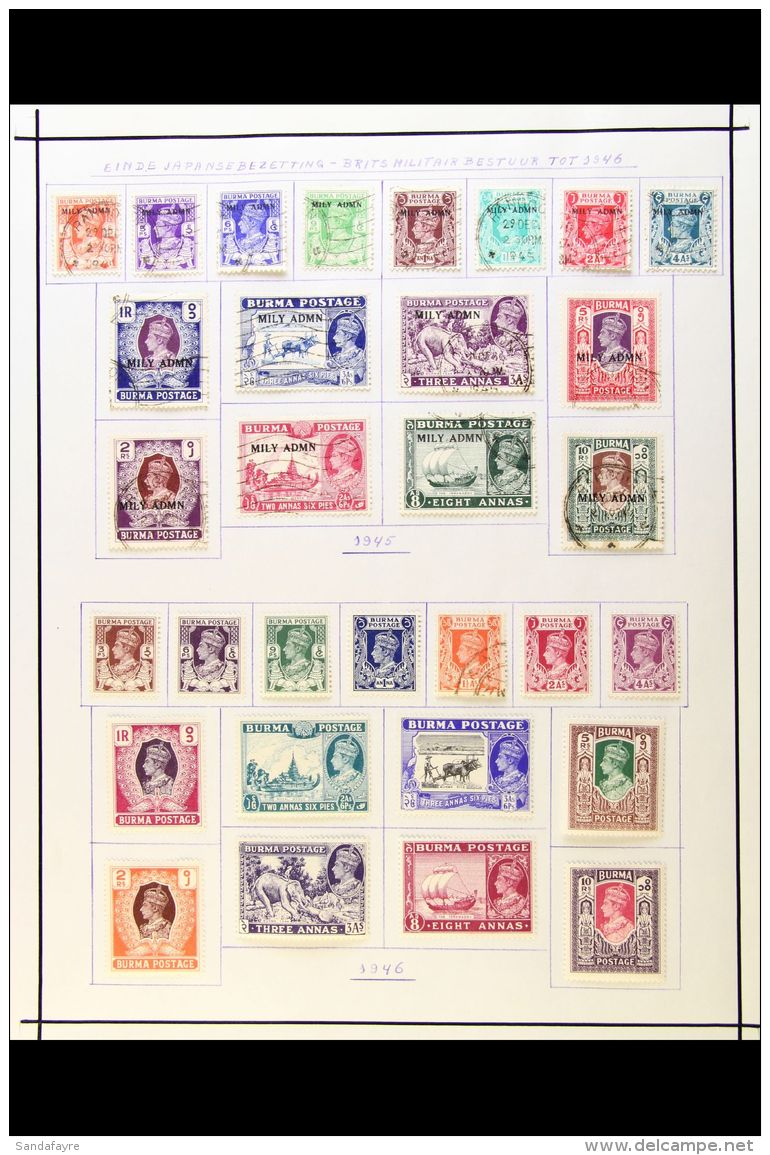 1937-61 ALL DIFFERENT COLLECTION A Mint Or Used Collection On Album Pages, Includes 1937 Set To 1r Used, 1938-40... - Burma (...-1947)