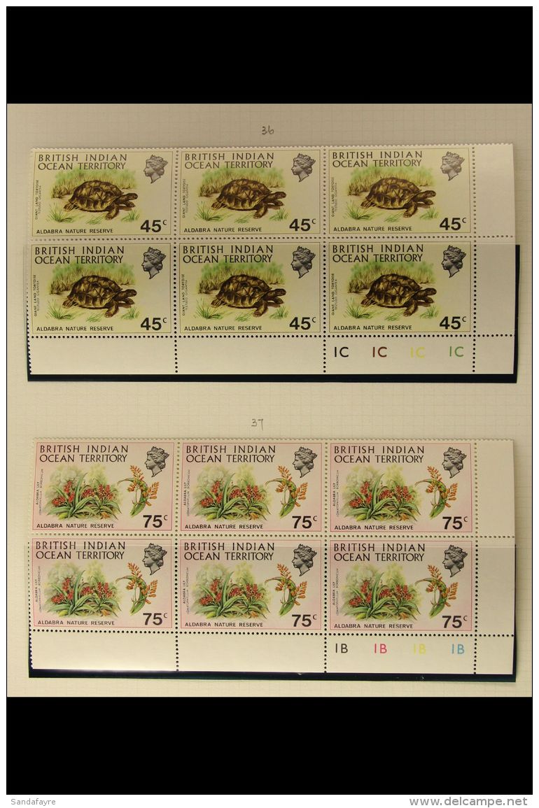 1969- 1976 NEVER HINGED MINT COLLECTION On Album Pages. An Attractive Collection, Mostly As Corner Plate Blocks... - Britisches Territorium Im Indischen Ozean