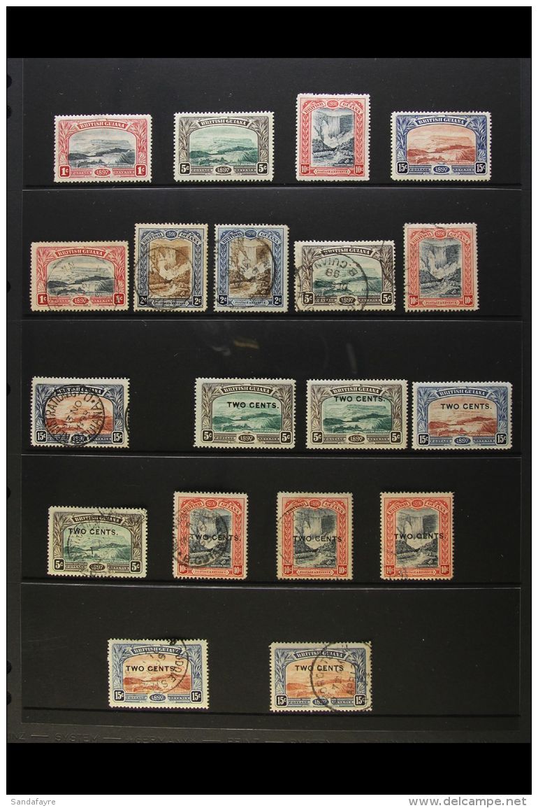 1898-99 QUEEN VICTORIA JUBILEE  ISSUES A Delightful Mint &amp; Used Selection With Many Useful Varieties. Includes... - Guayana Británica (...-1966)