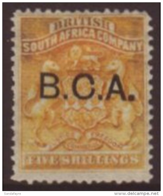 1891-95 5s Orange-yellow B.C.A. Opt'd, SG 12, Fine Mint Slightly Oxidized For More Images, Please Visit... - Nyasaland (1907-1953)