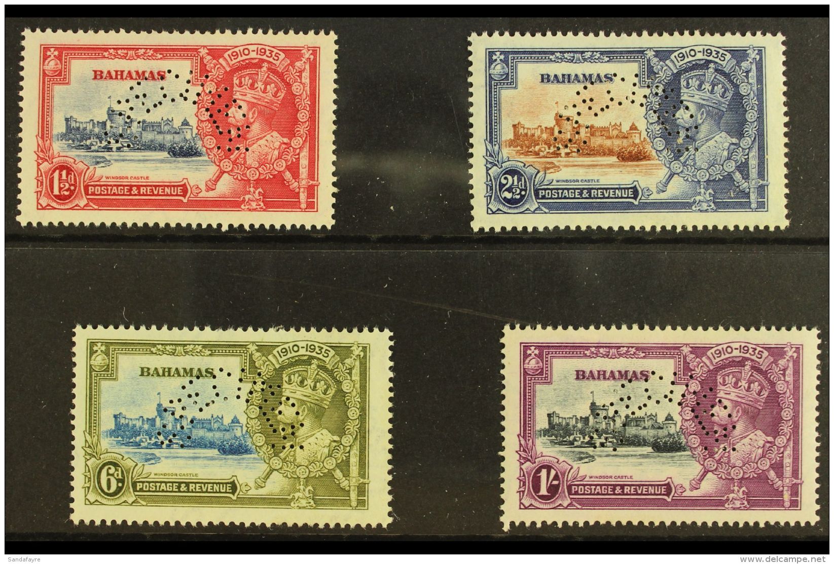 1935 Silver Jubilee Set Complete, Perforated "Specimen", SG 141s/4s, Very Fine Mint. (4 Stamps) For More Images,... - Altri & Non Classificati