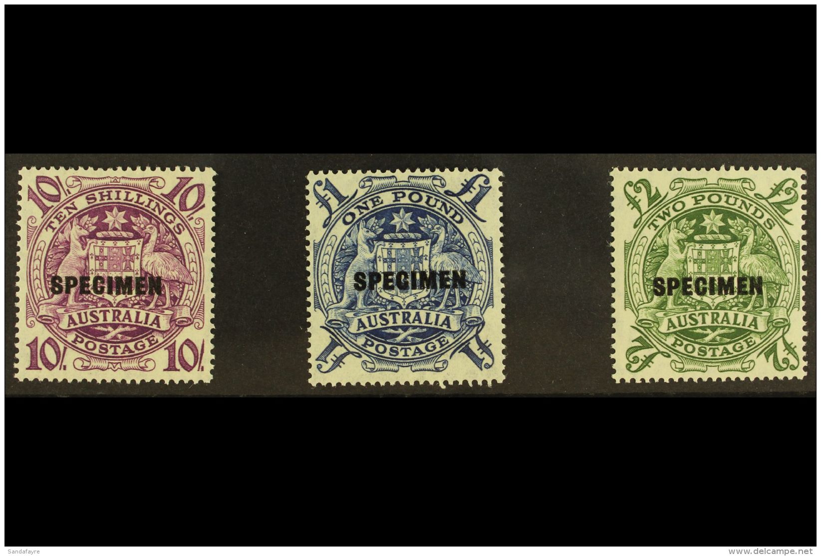 1949-50 "Arms" High Values Overprinted "SPECIMEN" Set, SG 224bs/ds, Never Hinged Mint. (3 Stamps) For More Images,... - Altri & Non Classificati