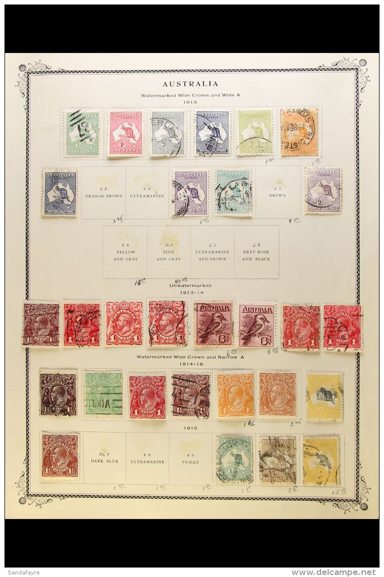 1913-1952 MINT &amp; USED COLLECTION On Pages, Inc 1913-14 Roos To 4d, 9d (x2) &amp; 1s Used, 1913-14 6d... - Altri & Non Classificati