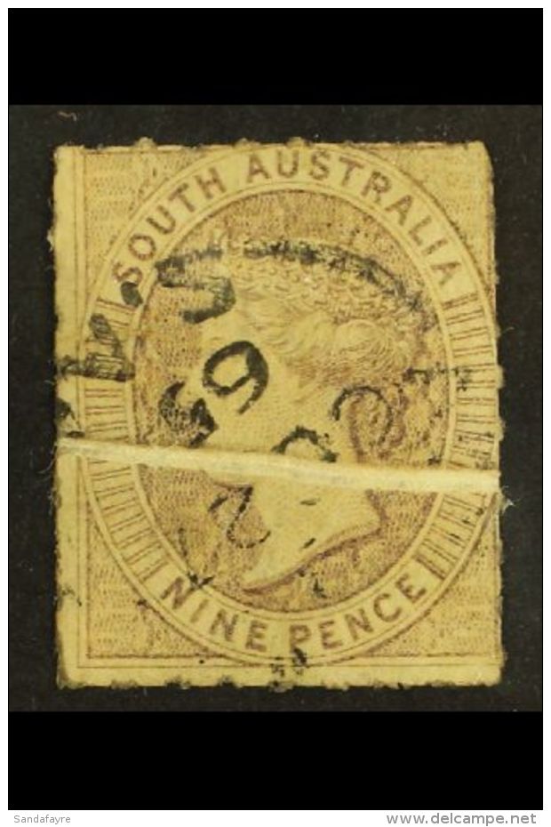 SOUTH AUSTRALIA 1860-9 9d Grey-lilac, Roulette, Opened Pre-printing Paper Crease VARIETY Across Entire Design, SG... - Andere & Zonder Classificatie
