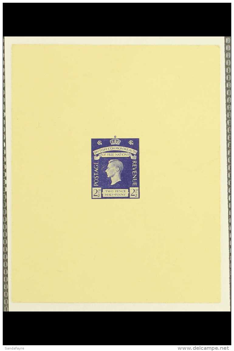 OMNIBUS "VICTORY" STAMP ESSAY An Attractive, Unadopted Design Bearing A KGVI Head, Deep Blue In Colour With A... - Zonder Classificatie